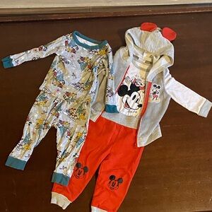 Set of TWO Disney Mickey Mouse outfits sz 18M-2T